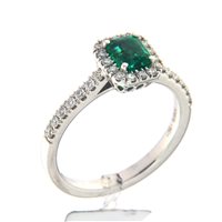 Anello Gazzola Donna Contorno in Oro bianco Smeraldo 0.64 Ct AC132#SOBLU - AC132#SOBLU